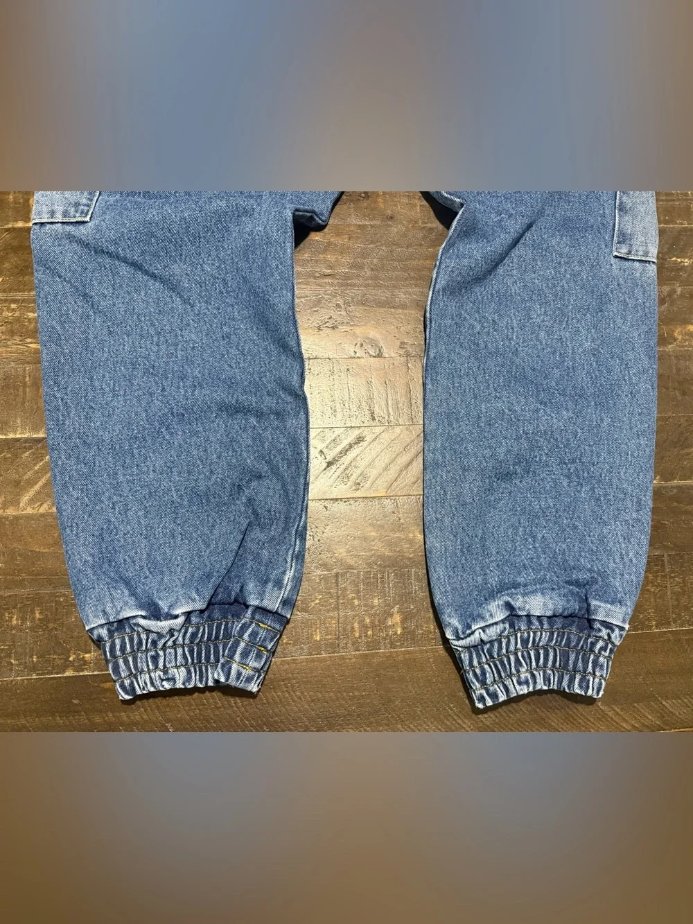 NWT Ser.O.Ya Drop Crotch Denim Cargo Jogger Jeans in Tahoe Sz 31 Summer 90’s